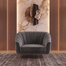Monaco Sofa 1 Seater In Grey Color