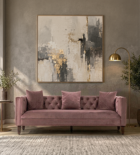 Adalia Sofa 3 Seater in Pink Color
