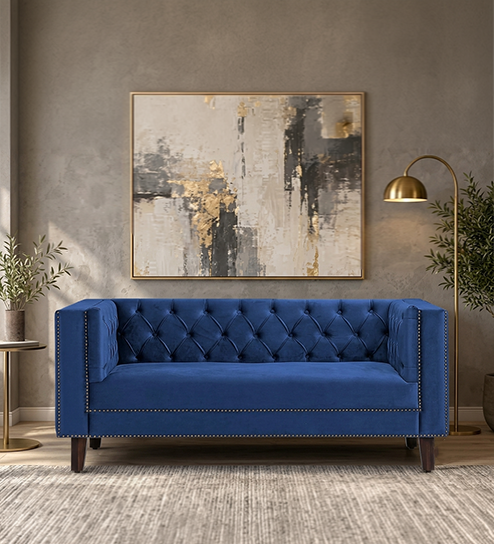 Adalia Sofa 2 Seater in Blue Color