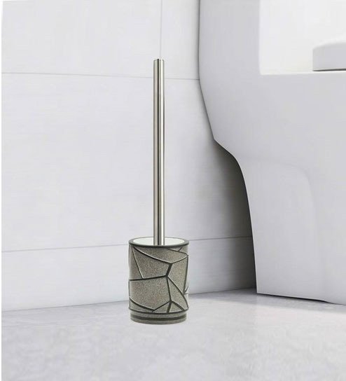 Toilet Brush Holder in Silver Colour