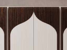 Side Board In Color White And Brown 