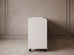 Side Board In Color White And Brown 