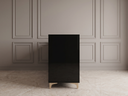 Side Board In Black And Gold Color 