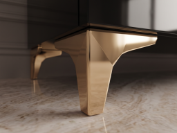 Side Board In Black And Gold Color 