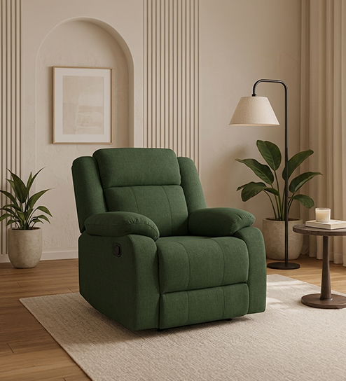Ashley Recliner  1 Seater In Green Color