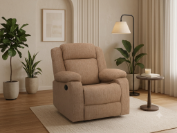 Ashley Recliner  1 Seater In  light Brown Color