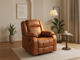 Ashley Recliner  1 Seater In Desert Orange  Color