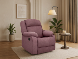 Ashley Recliner  1 Seater In Dusky Pink Color