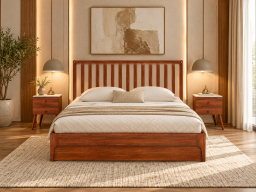 Ahan Bed Solid Wood 