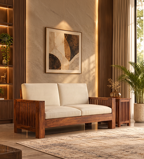 Dhara Solid Wood Sheesham 2 Seater Sofa 