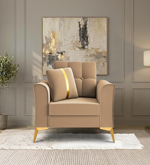 Albert Sofa 1 seater In Beige Color
