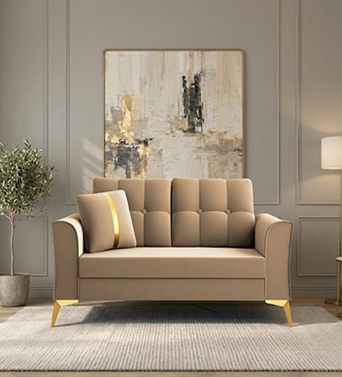 Albert Sofa 2  seater In  Beige  Color