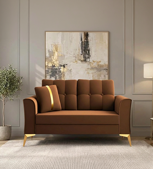 Albert Sofa 2 seater In Brown  Colour