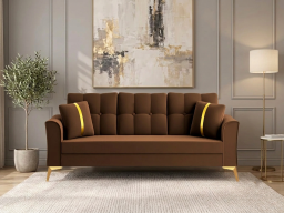 Albert Sofa 3 seater In Brown  Color