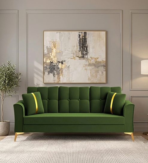 Albert Sofa 3 seater In Green Color