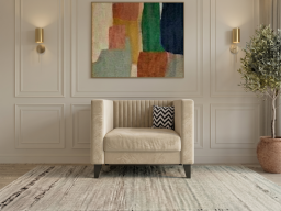 Miller Sofa 1 Seater In Bone White Color