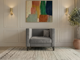 Miller Sofa 1 Seater In Carbon Grey Color