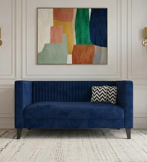 Miller Sofa 2 Seater In Midnight Blue Color