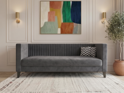 Miller Sofa 3 Seater In  Carbon Grey Color