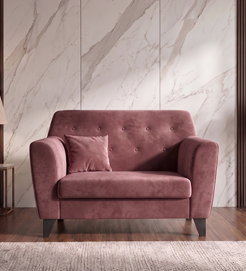 Andres Sofa 1 Seater In  Berry Wine Color 