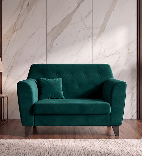 Andres Sofa 1 Seater In  Emerald Green Color 