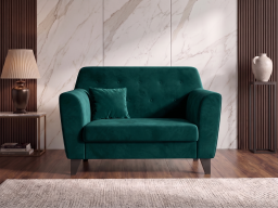 Andres Sofa 1 Seater In  Emerald Green Color 