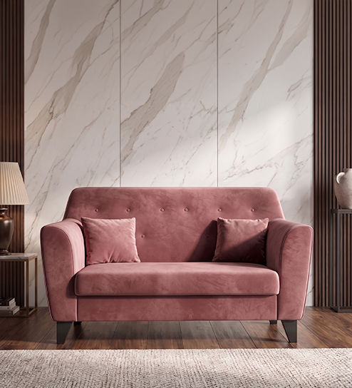 Andres Sofa 2 Seater In Berry Wine Color 