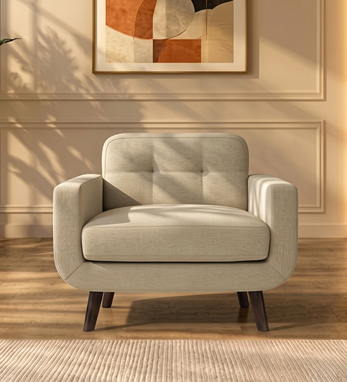 Boho Sofa 1 Seater In Honey Beige Color 