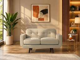 Boho Sofa 2 Seater In Honey Beige Color 