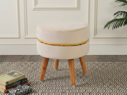 Ambo Stool In Cream Color 
