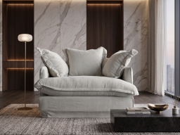 Regency Sofa 1 Seater In Off White Color