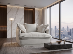Regency Sofa 1 Seater In Off White Color