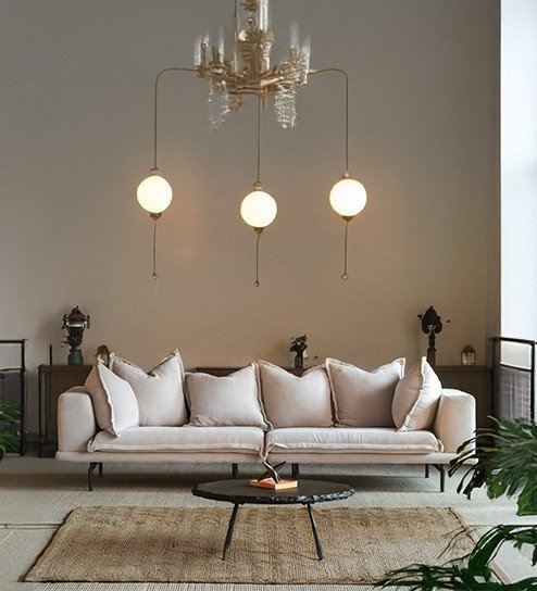 Beige & White