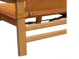 Heritage Wooden Arm Chair In Saddle Tan Or Cognac Color 