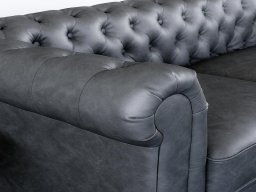 Jackson Leather 2 Seater Sofa In Vintage Grey color