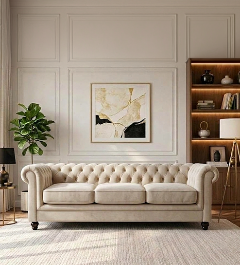 Jackson 3 Seater Sofa In Champagne Color