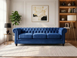 Jackson 3 Seater Sofa In Blue Color