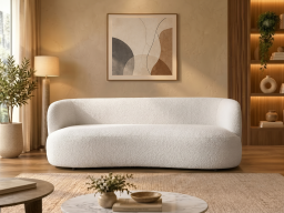 Nexus Three Seater Sofa In White Color 