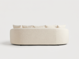 Palatine Three Seater Sofa In Off White Color
