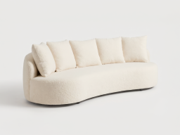 Palatine Three Seater Sofa In Off White Color