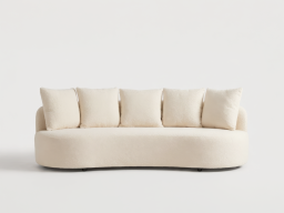 Palatine Three Seater Sofa In Off White Color