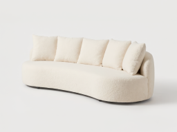 Palatine Three Seater Sofa In Off White Color