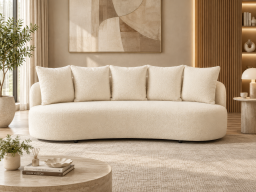 Palatine Three Seater Sofa In Off White Color