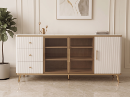 Sideboard In White & Golden Colour 