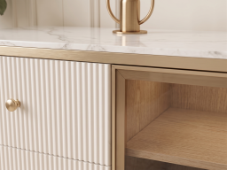 Sideboard In White & Golden Colour 