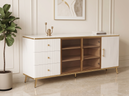 Sideboard In White & Golden Colour 