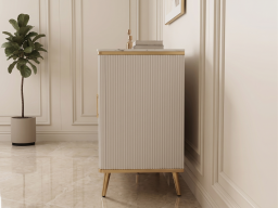 Sideboard In White & Golden Colour 