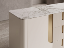 Sideboard In White & Gold Colour 