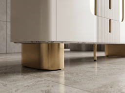 Sideboard In White & Gold Colour 