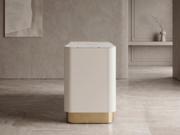 Sideboard In White & Gold Colour 